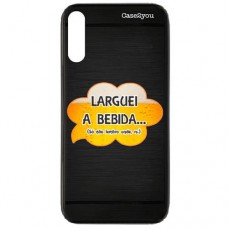 Capa para Samsung Galaxy A70s Case2you - Escovada Preta Larguei a Bebida